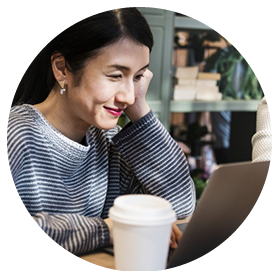 Woman with laptop